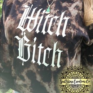 Witch Bitch Glow in the Dark Bleached Sweater